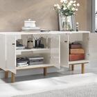 Buffet Luxo Balcão Moderno 4 Portas Pés Palito Retrô Cantinho