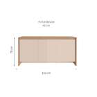 Buffet Madrid 1 Gaveta 3 Pt Off White E Noce