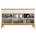 Buffet Magnum 140cm 3 Portas 3 Gavetas Edn Cor Off White Cedro