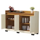 Buffet Mdp 4 Portas 2 Prateleiras Real Pérola/mel