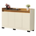 Buffet Mdp 4 Portas 2 Prateleiras Real Pérola/mel