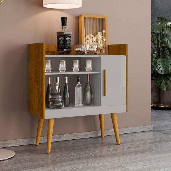 Buffet Mesinha Coffee Com Porta Phill Nature Off White