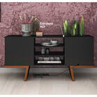 Buffet Milano 2 Portas E 3 Nichos Estilare - Preto