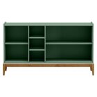 Buffet Milão 3 Portas 3 Nichos 150cm Pés Em Madeira Maciça Ve