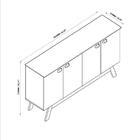 Buffet Moderno Atlanta Branco E Nature Tebarrot