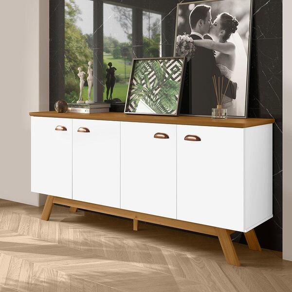 Buffet Moderno Atlanta Branco E Nature Tebarrot