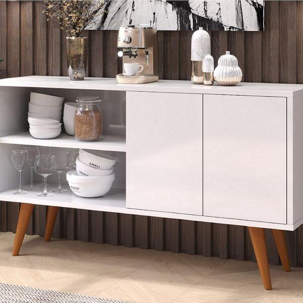 Buffet Multiuso 120cm 2 Portas 4 Pés Palito Sala De Estar
