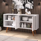 Buffet Multiuso 120cm 2 Portas 4 Pés Palito Sala De Estar