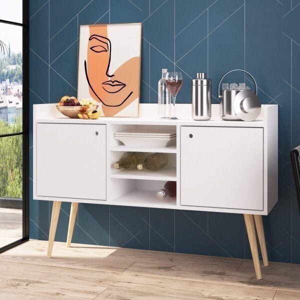 Buffet Multiuso 2 Portas 2 Prateleiras Chang Espresso Móveis