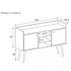 Buffet Multiuso 2 Portas 2 Prateleiras Chang Espresso Móveis