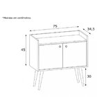 Buffet Multiuso 2 Portas Conan Espresso Móveis Madeirado