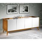 Buffet Novita 4 Portas 1 Gaveta Em Madeira Maciça/mdf - Nogal