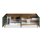 Buffet Novita 4 Portas Verde Laqueado Fosco E Estrutura Madei