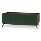 Buffet Novita 4 Portas Verde Laqueado Fosco E Estrutura Madei