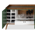 Buffet Novita 4 Portas Verde Laqueado Fosco E Estrutura Madei