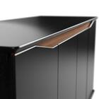 Buffet Olive Aparador Balcão 135cm Preto c/ Natural 4 Portas