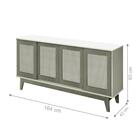 Buffet Olívia Off White Com Portas Em Rattan Sintético
