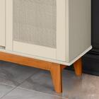 Buffet Olívia Off White Com Portas Em Rattan Sintético