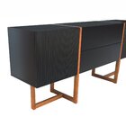 Buffet Ondas 2 Portas E 2 Gavetas - Amêndoa Preto