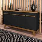 Buffet Opala 4 Pt Preto E Cinamomo