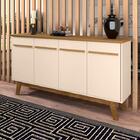 Buffet Opala 4 Pt Preto E Cinamomo