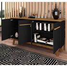 Buffet Opala 4 Pt Preto E Cinamomo
