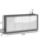 Buffet Opera 4 Pt Branco Acetinado