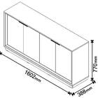 Buffet Ópera Off White Com Freijó E Espelho - Imcal Móveis