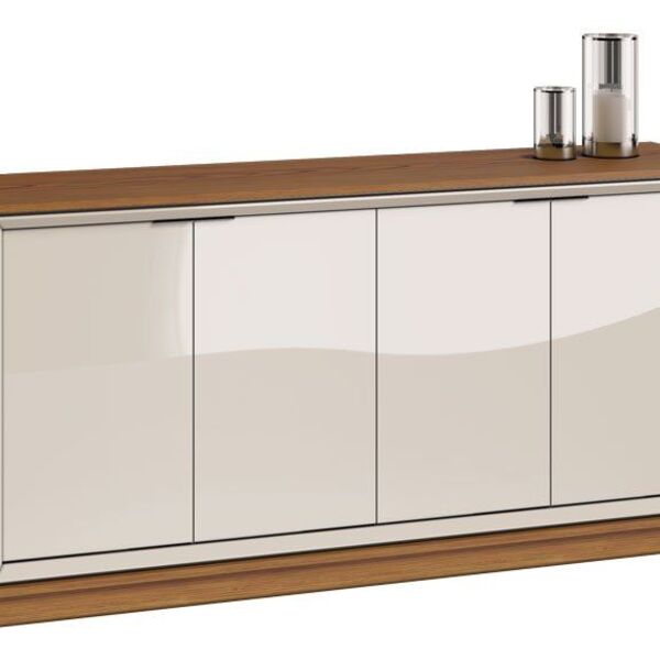 Buffet Ópera Off White Com Freijó - Imcal Móveis