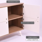 Buffet Ou Balcão 4 Portas Elegance - 100% Mdf - Amadeirado E