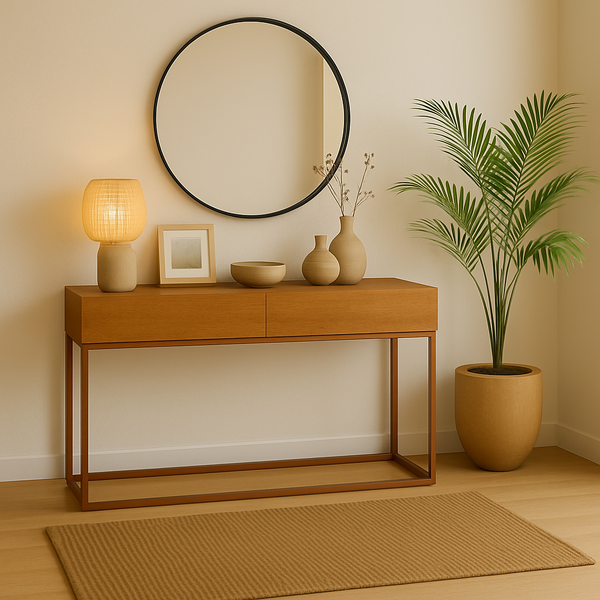 Buffet P/ Hall De Entrada Aparador Estilo Robusto Industrial