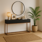 Buffet P/ Hall De Entrada Aparador Estilo Robusto Industrial