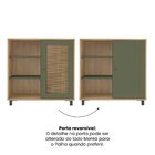 Buffet Palhinha Rattan Charlotte 1 Porta 80cm Carvalho/menta