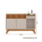 Buffet Para Sala Amêndoa Off White Shopjm