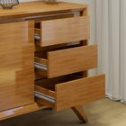 Buffet Para Sala De Jantar 100% Mdf 2 Portas Pés Madeira Maci