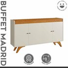 Buffet Para Sala De Jantar 100% Mdf 4 Portas 160cm Pés Madeir