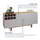 Buffet Para Sala De Jantar 100%mdf 3 Portas 1 Gaveta Pés Em M