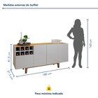 Buffet Para Sala De Jantar 100%mdf 3 Portas 1 Gaveta Pés Em M