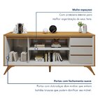 Buffet Para Sala De Jantar 100%mdf  3 Portas Pés Em Madeira M