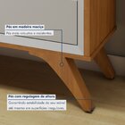 Buffet Para Sala De Jantar 100%mdf  3 Portas Pés Em Madeira M