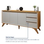 Buffet Para Sala De Jantar 100%mdf  3 Portas Pés Em Madeira M