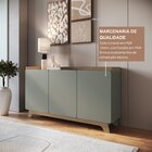 Buffet Para Sala De Jantar 150x96x40cm John Verde/freijó