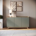 Buffet Para Sala De Jantar 150x96x40cm John Verde/freijó