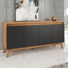 Buffet Para Sala De Jantar 156 X 76,6cm Eifel Mel/dark
