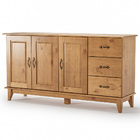 Buffet Para Sala De Jantar 156cm Madeira Maciça Lira M06 Carv