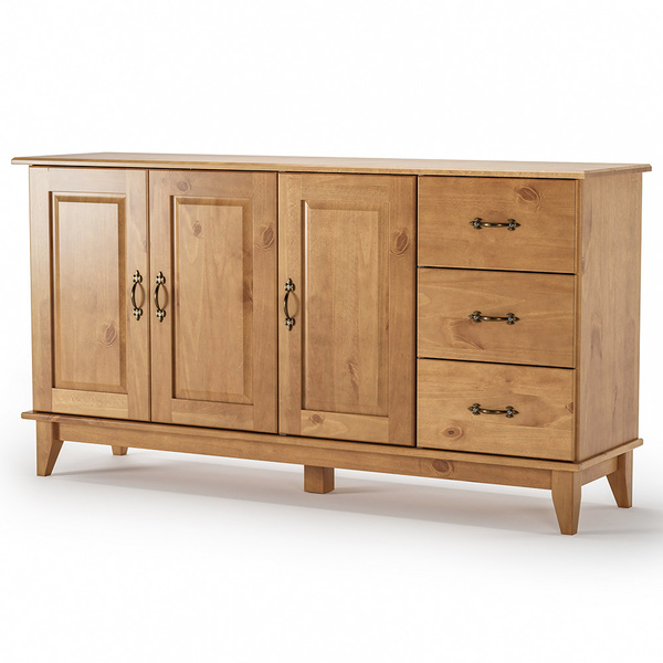 Buffet Para Sala De Jantar 156cm Madeira Maciça Lira M06 Carv