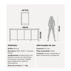 Buffet Para Sala De Jantar 180 Cm Com Laterais Em Madeira E G