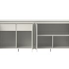 Buffet Para Sala De Jantar 180 Cm Com Laterais Em Madeira E G