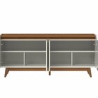 Buffet Para Sala De Jantar 180 Cm Com Pés De Madeira E Nichos