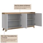 Buffet Para Sala De Jantar 200x96x40cm John Branco/freijó